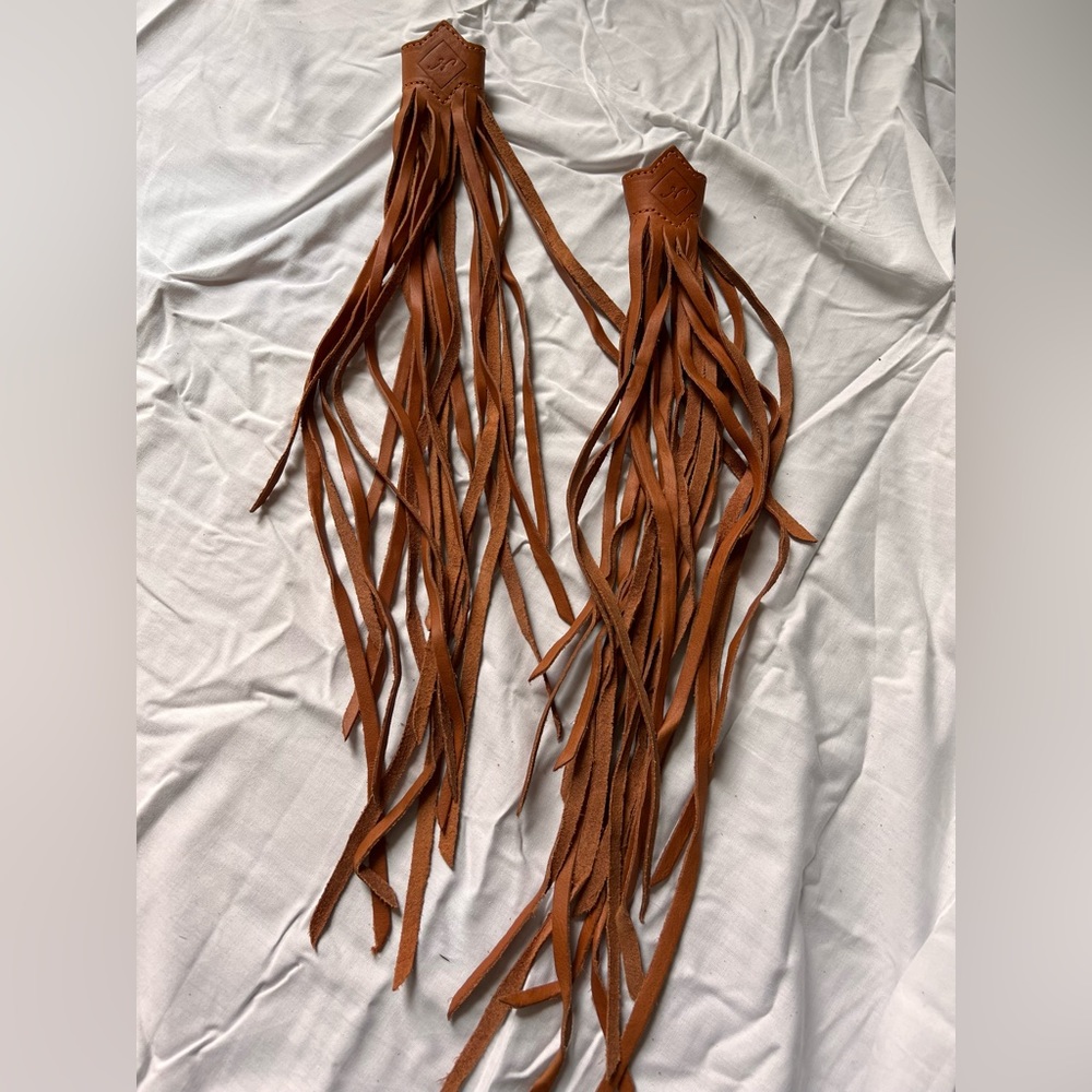 Nena & Co Ochre Leather Fringe